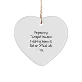 Funny Respiratory Therapist Gifts from Men - Respiratory Therapist Heart Ornament Christmas Unique Gifts, Inspirational Quote for Respiratory Therapist Friends and Family - Image 1